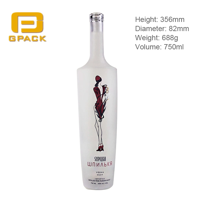 Empty Super Luxury Vodka Glass Bottle High End Bend Curved Twist Whisky Gin Rum Spirit Alcohol Juice Liquor Bottle 500ml 750ml Vodka Whisky Glass Bottle