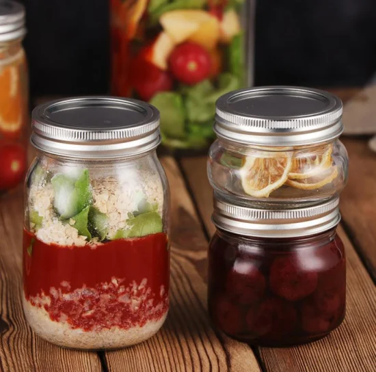 Mason Jars Стеклянные банки с широким горлышком, крышкой и уплотнительными лентами. Герметичный контейнер для маринования, консервирования, свечей, овсяных хлопьев на ночь, фруктового варенья, варенья или желе.